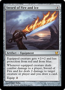 MTG 火と氷の剣 2枚 （foil1枚）日本語 297)《火と