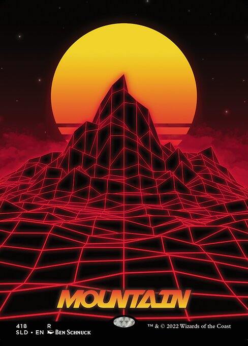 Foil】(418)□ボーダーレス□《山/Mountain》[SLD] 土地 | 日本最大級