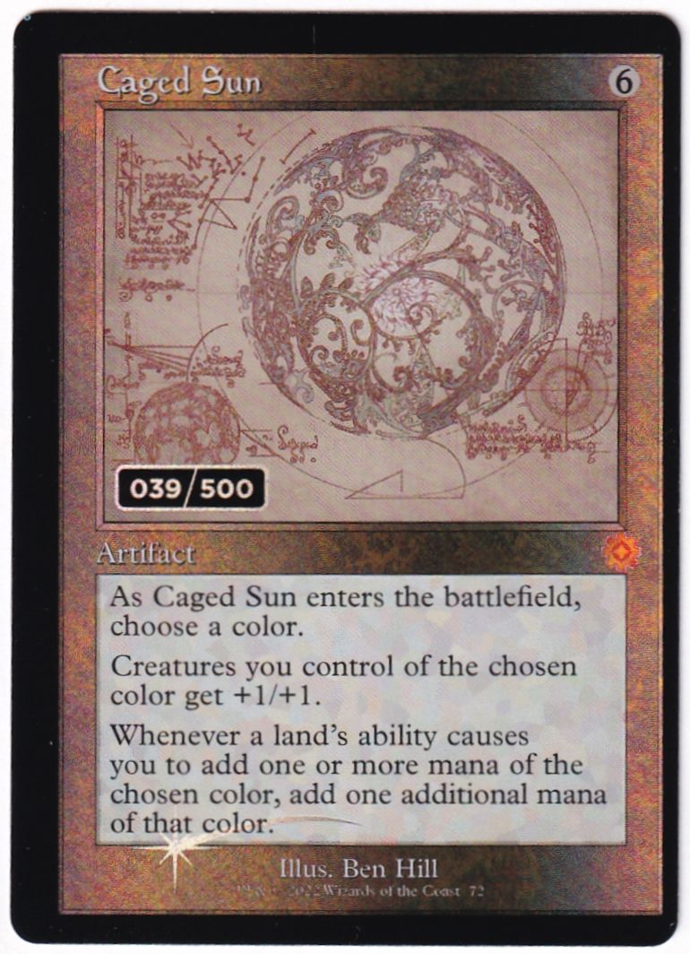 かごの中の太陽 設計図 シリアル ダブルレインボウ・Foil(072)□設計