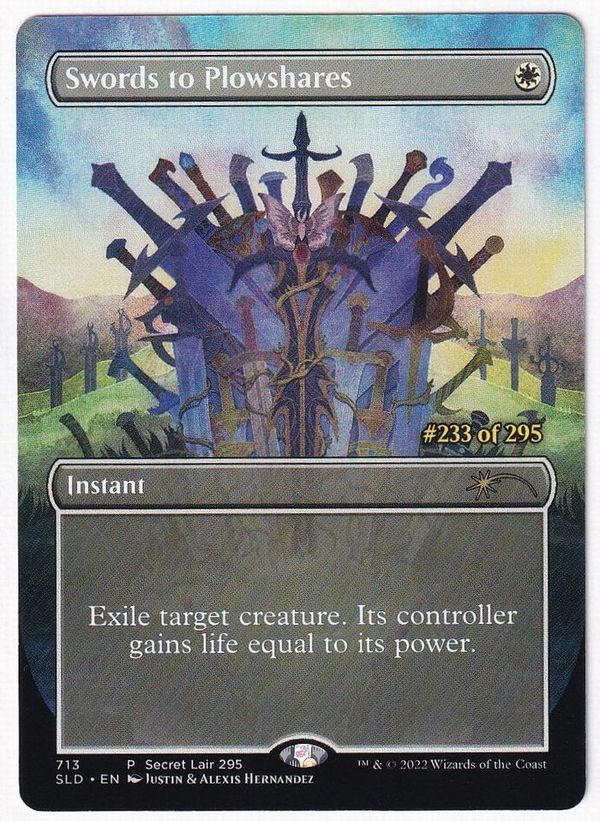 MTG 剣を鍬に 日本語 プロモ ボーダーレス foil 1枚 Foil】(020