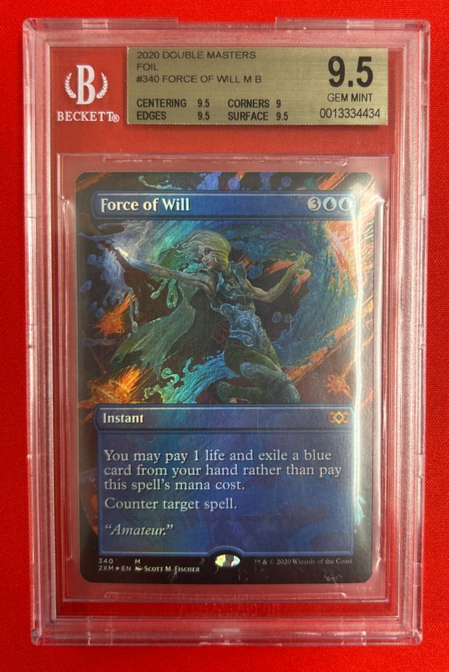 MTG 意志の力 force of will foil ダブルマスターズ 美品 フルアート