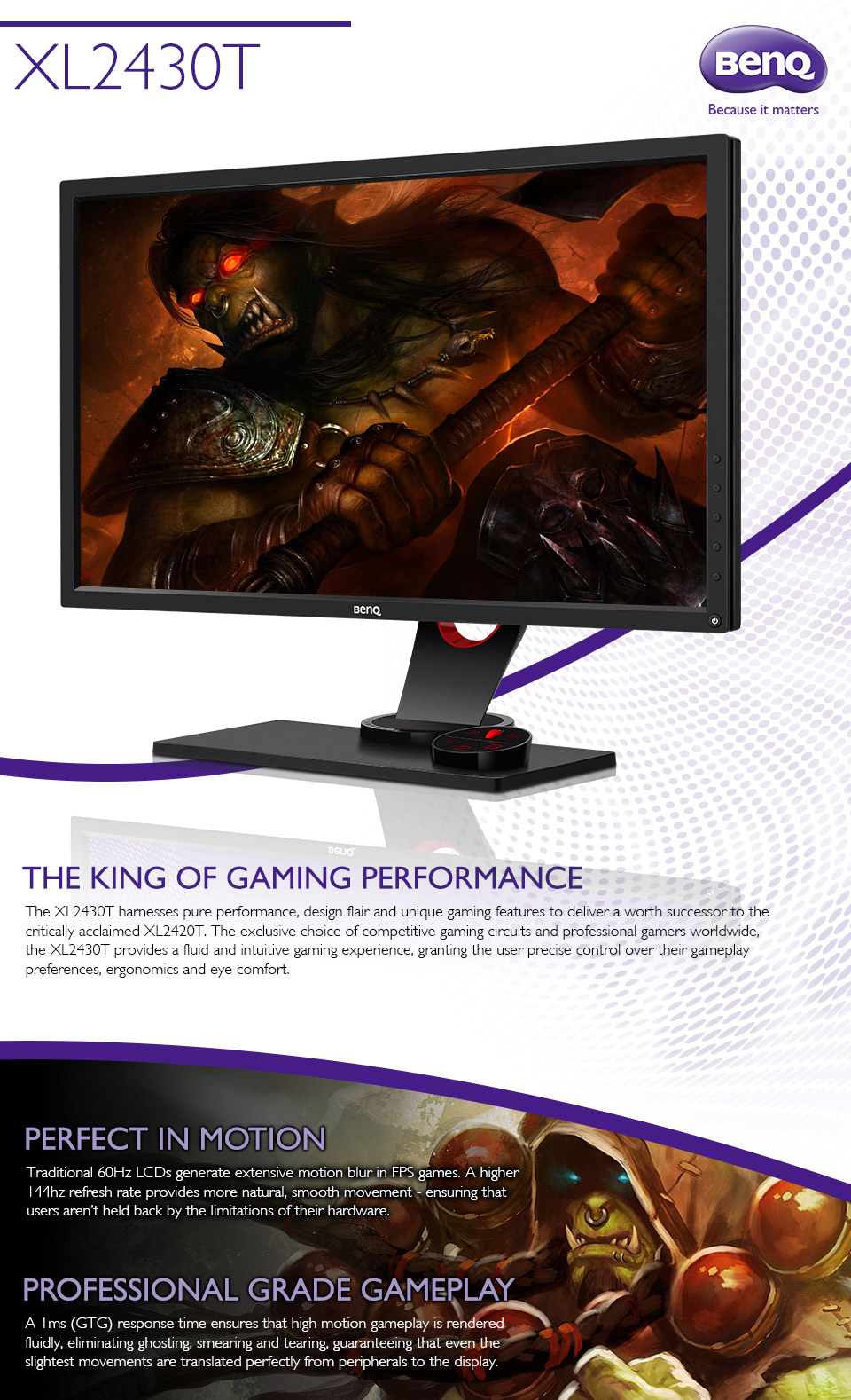 Buy BenQ XL2430T 24in LED 144Hz Gaming Monitor [XL2430T] | PC Case