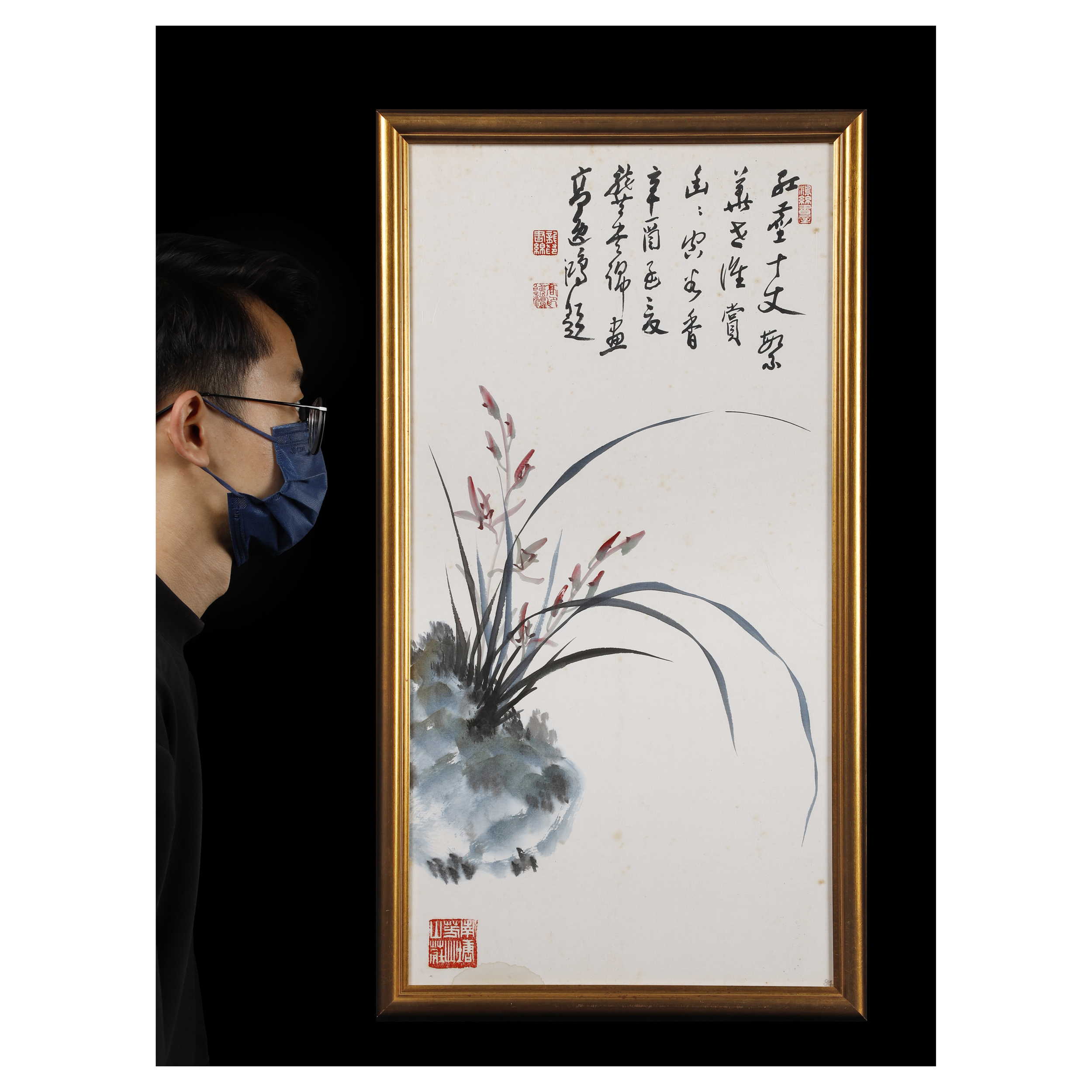 真作】掛軸二字書逸品共箱入N145