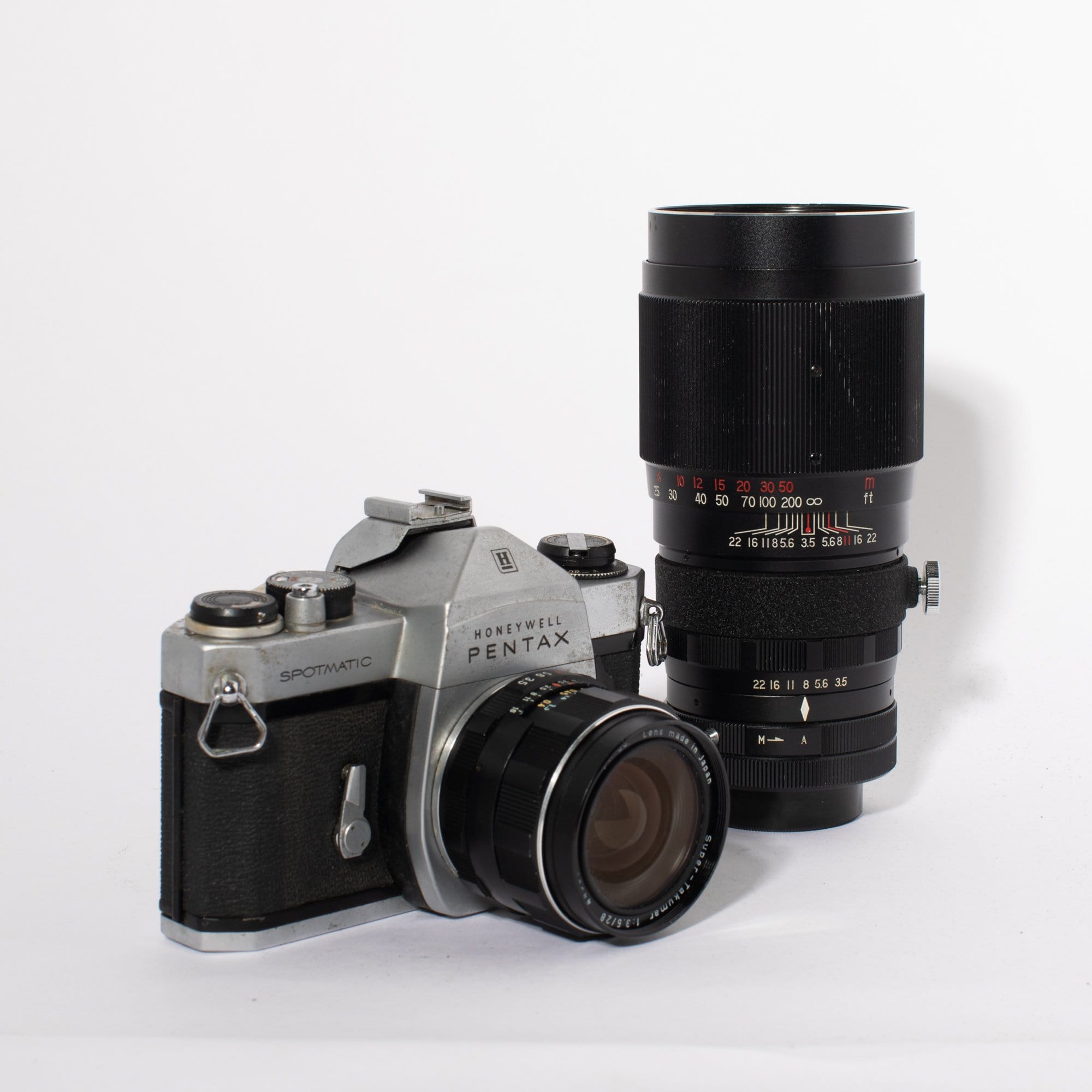 Honeywell Pentax Spotmatic (28mm and 200mm Kit) - FRESH CLA – Film