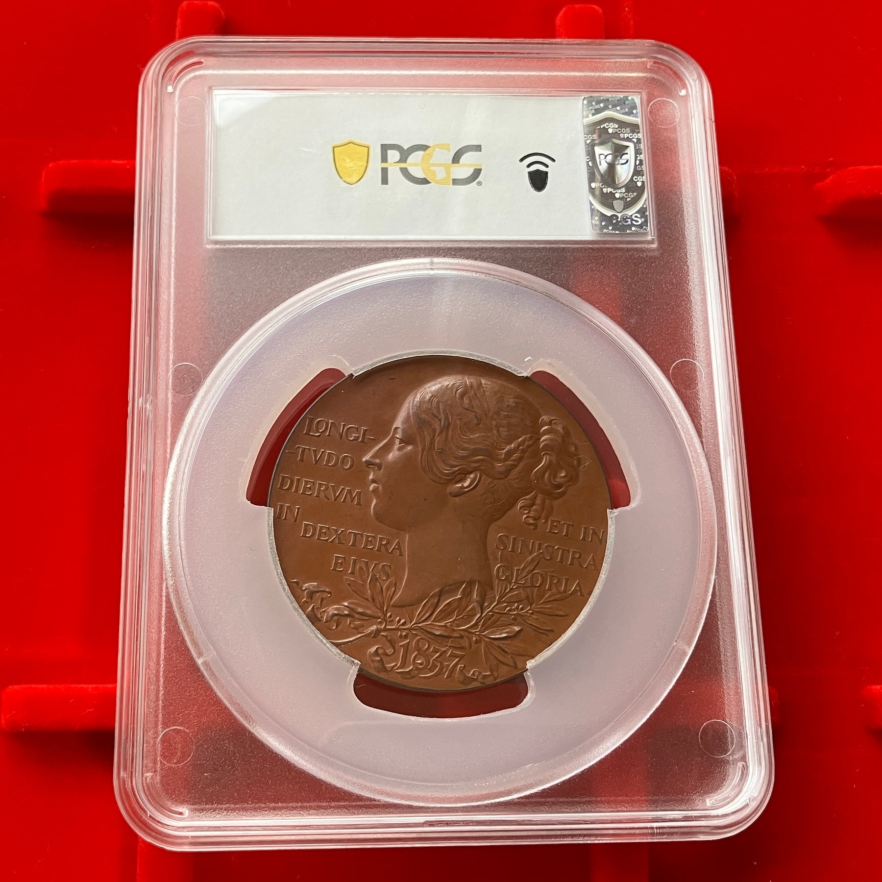 SOLD】1897年 英国 ヴィクトリア女王 即位60周年記念 銀メダルSP64 +