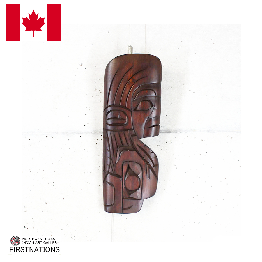 木彫刻 カービング タペストリー 壁掛け トーテムポールカナダ 先住民
