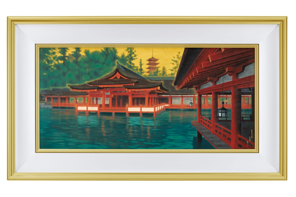 平山郁夫「紅衣の女性」シルクスクリーン直筆サイン・エディション