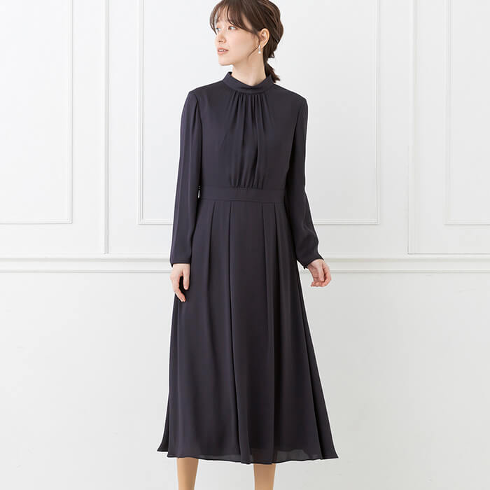 チェックツイードジャケットのセレモニースーツ 13号・ネイビー