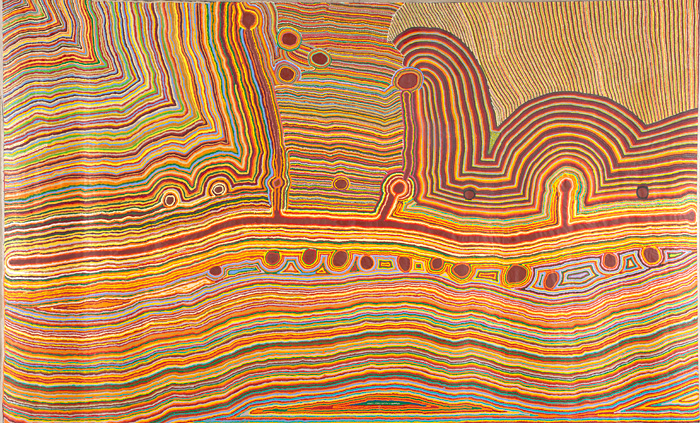 アポリジニーペイントオーストラリア原住民木の皮の絵画至玉のアート入魂