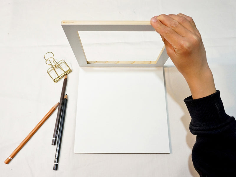 英国 Kew Garden オーキッドのスケッチのプリント木製フレ入り付き