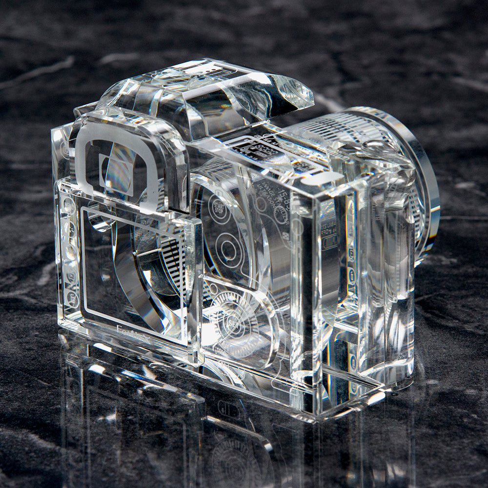 Crystal Camera - 2/3 Sized Replica of Canon EOS 7D w/ 15-85mm IS