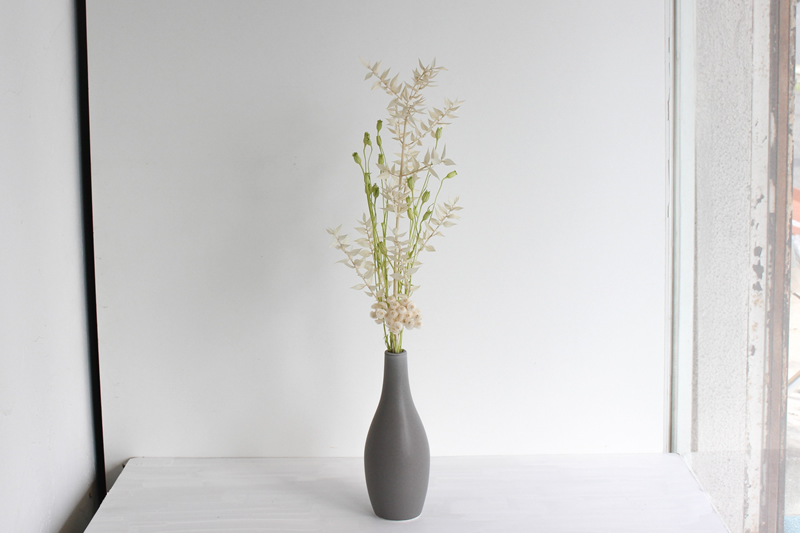 一輪挿しグレーL／フラワーベース ｜ 大阪**花屋フラワーパーティー