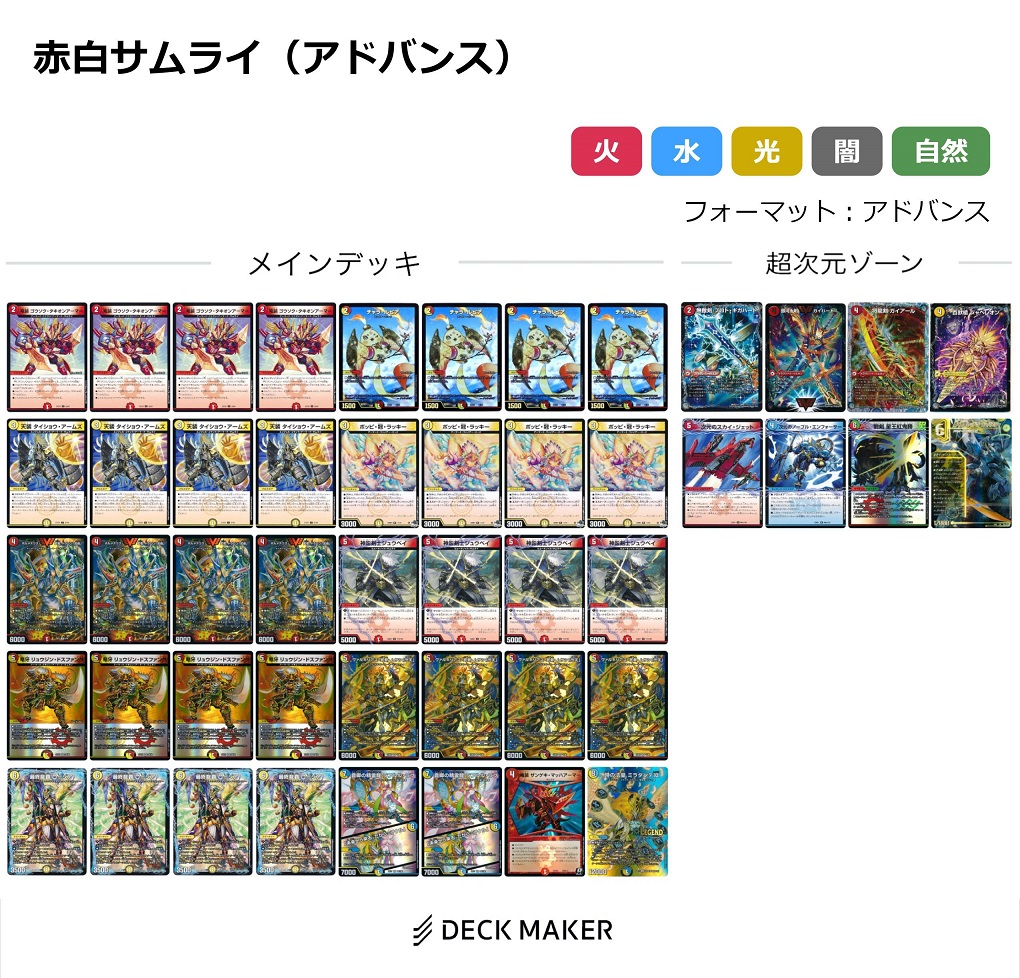 デュエルマスターズ 赤白サムライ スリーブ ラフルルなし❗️ 赤白