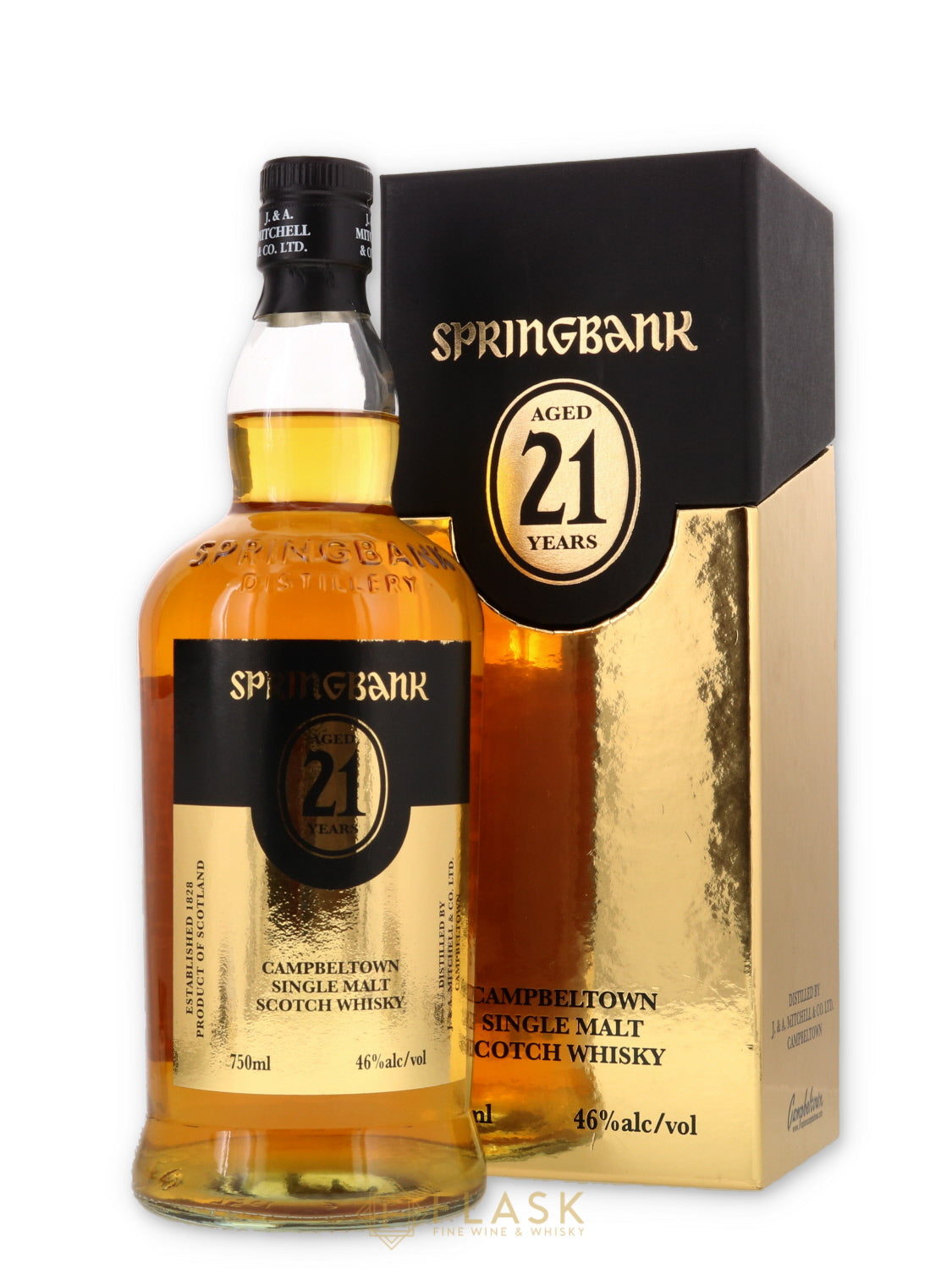 Buy Springbank 21 Year Old [Gold Box] | Flask Wines
