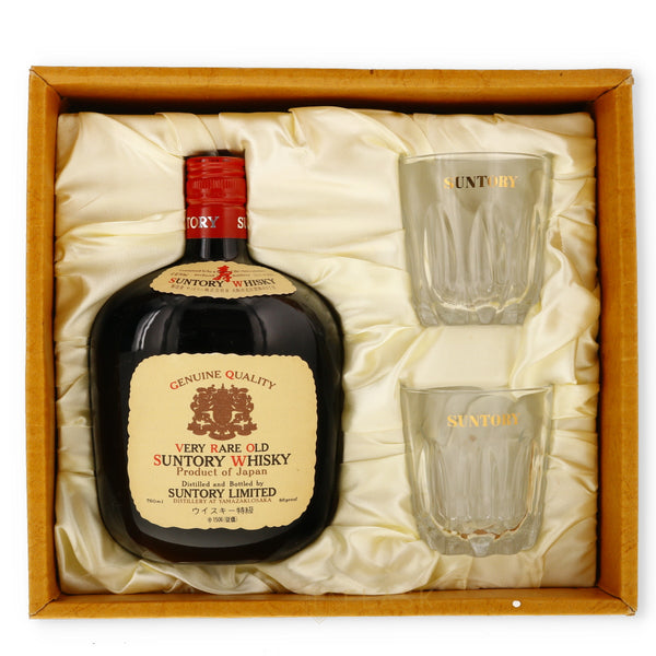 Buy Suntory Very Rare Old Whisky Gift Set with Glasses | Flask Wines