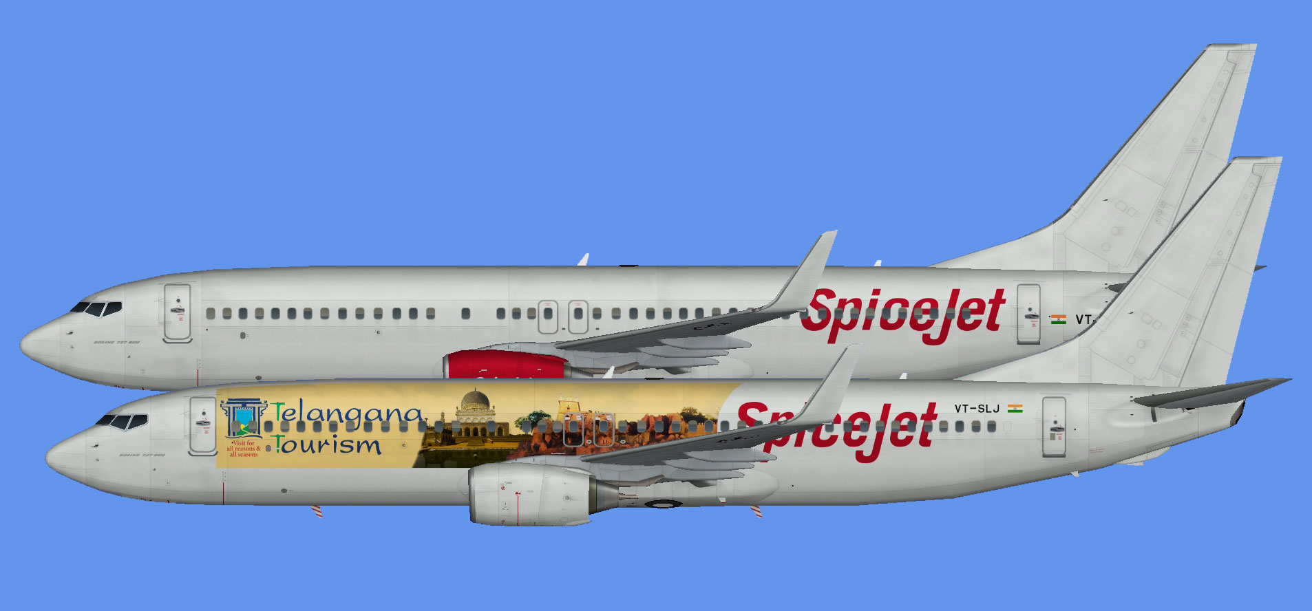 航空機・ヘリコプター 1/200 SpiceJet Boeing 737-900 航空機