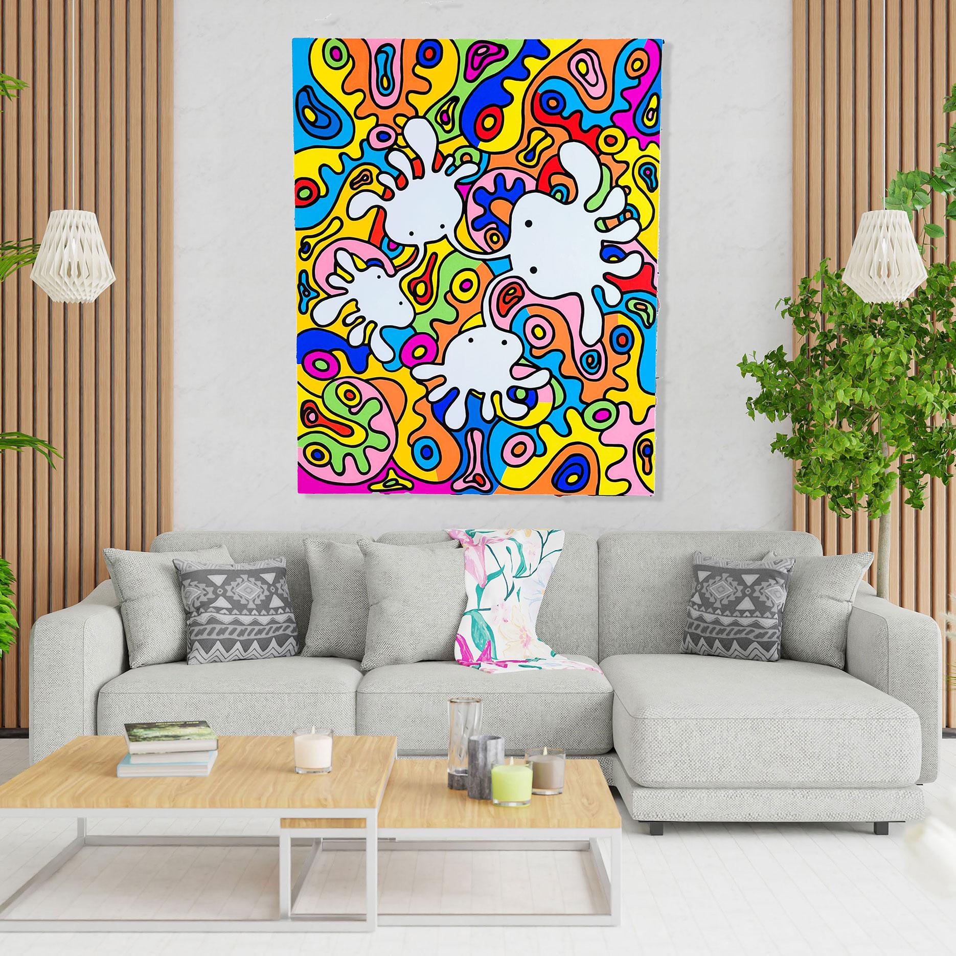 ☆鈴木哲也☆S4(333×333mm)アクリル原画1点物☆送料無料#