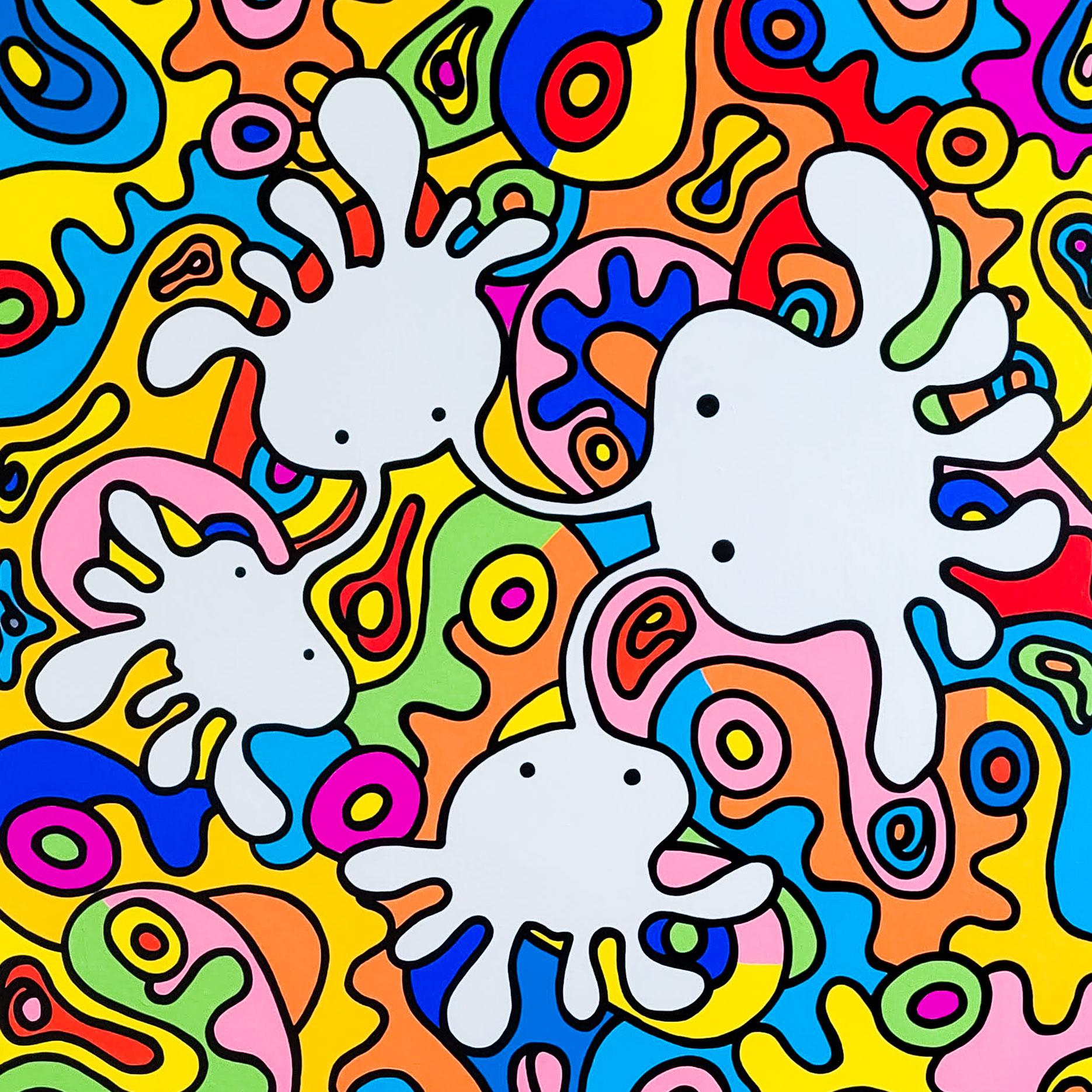 現代アーティスト鈴木哲也さん作品 ☆鈴木哲也☆丸80 現代アート 原画