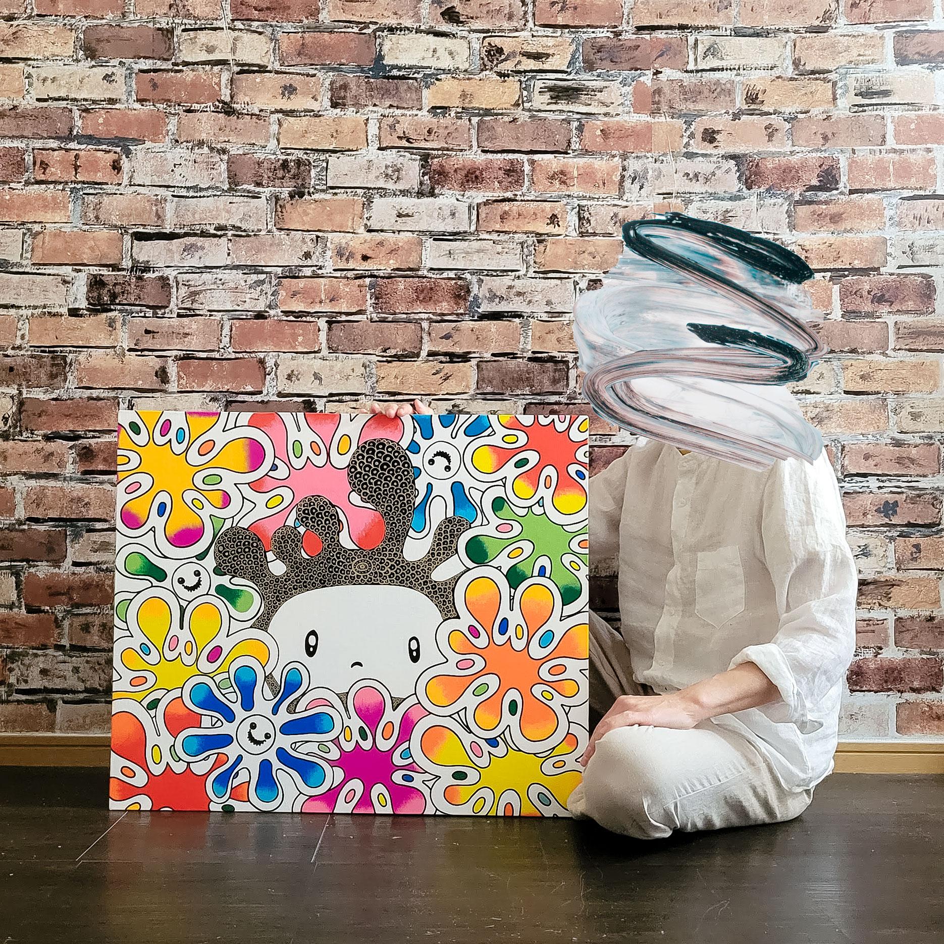 ☆鈴木哲也☆S8(455×455mm)アクリル原画1点物☆送料無料#132