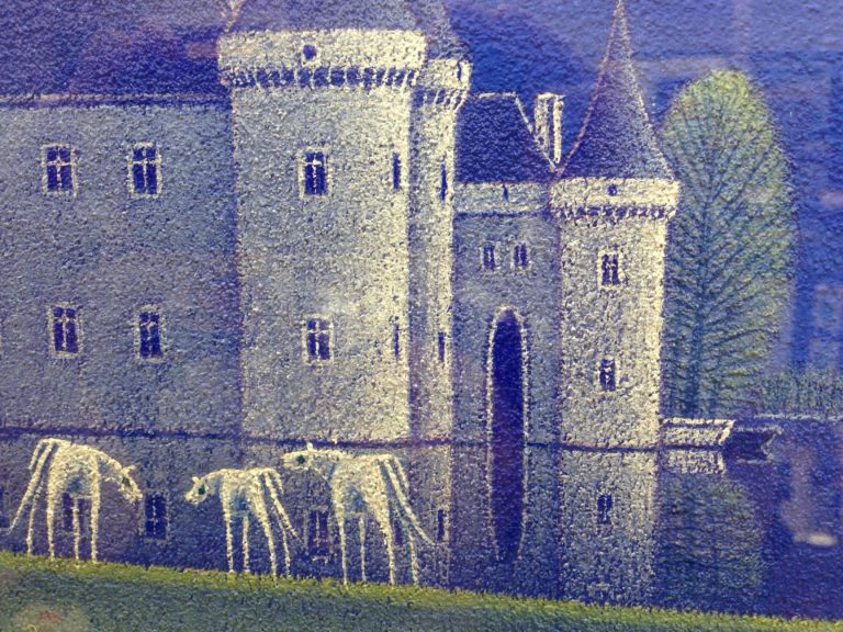 Amazon.co.jp: 松浦敬文 『水辺の城』 油絵・油彩画 F6(6号) : ホーム＆