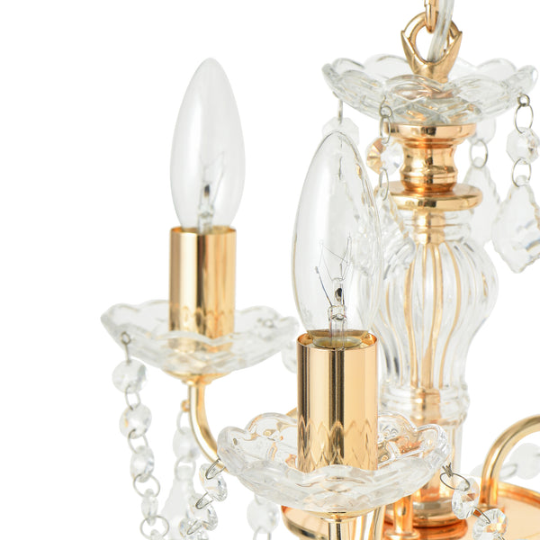 IDC ブラウン・アイボリー シャンデリア 3灯 IDC ブラウン・アイボリー