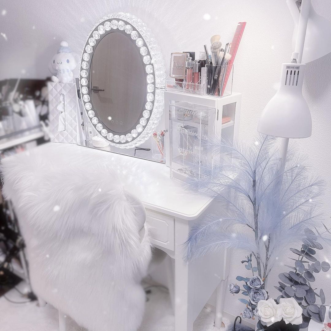 フランフラン エルドラド ハリウッドミラー ホワイト 女優ミラー 卓上