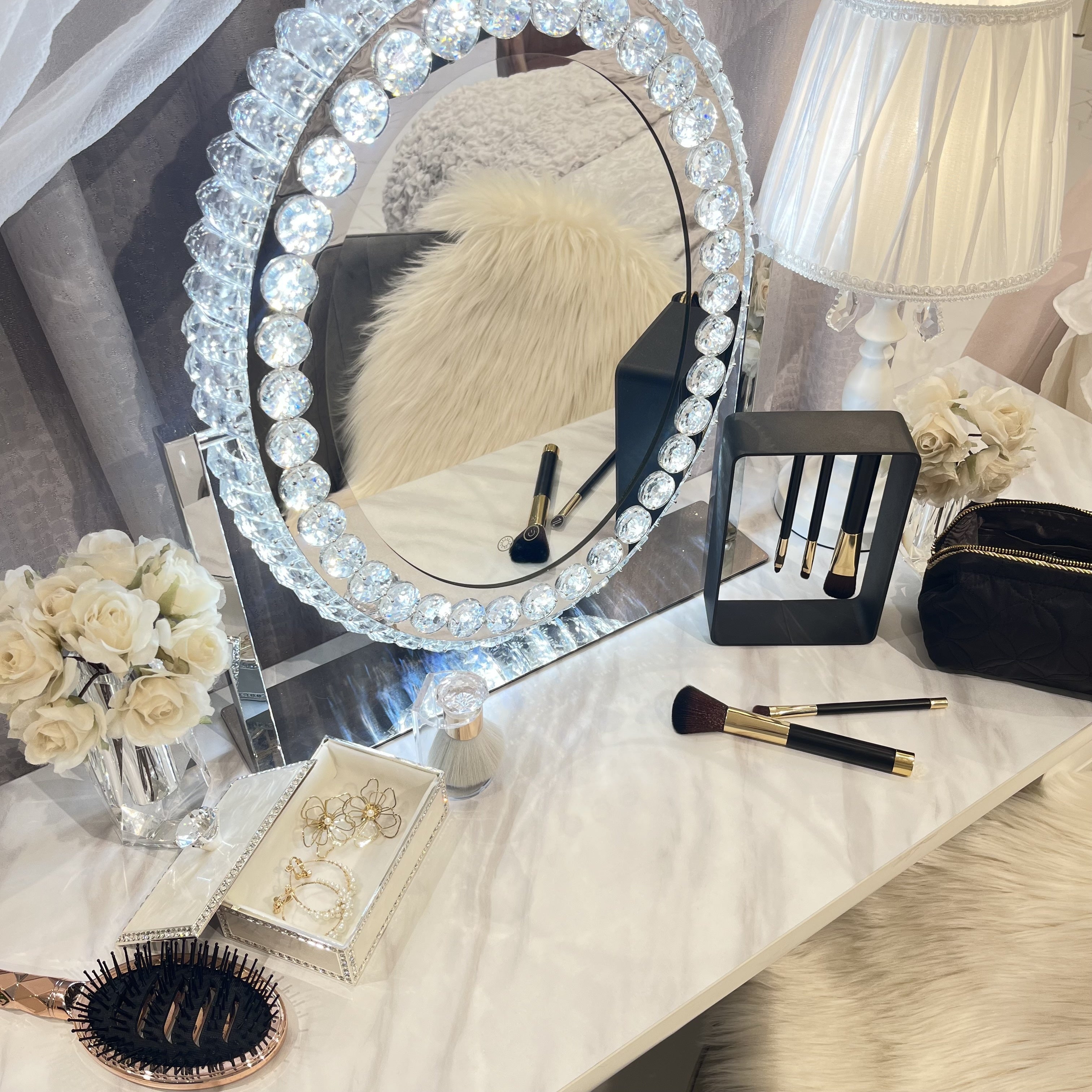 ☆きなこ☆フランフラン大理石ドレッサー&チェアセット ☆きなこ