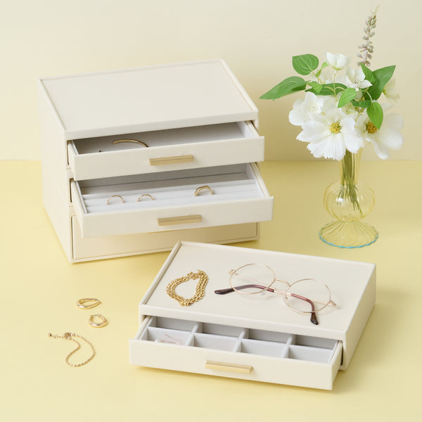 スタッキング ジュエリーボックス オープンマルチ L ホワイト