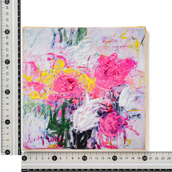 アクリル花柄アート テクスチャーアート ボタニカル フラワーアート 花