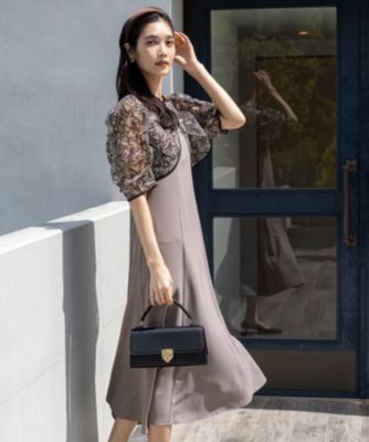 ANY SIS エニィスィス【Lily Calin】ラインエンブロイダリードレス ANY