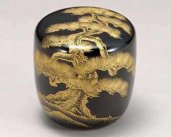 松喰鶴蒔絵 中棗 | 茶道具通販専門店 ふげつ工房