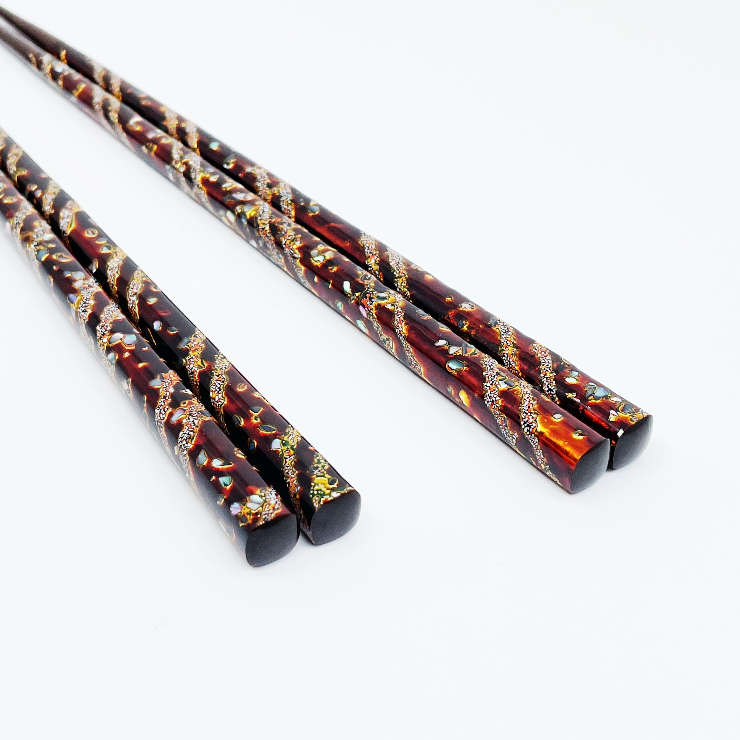 山中塗 柴岡籐泉造 貝徳利 螺鈿徳利 古玉盃 二点セット / 酒器 山中塗