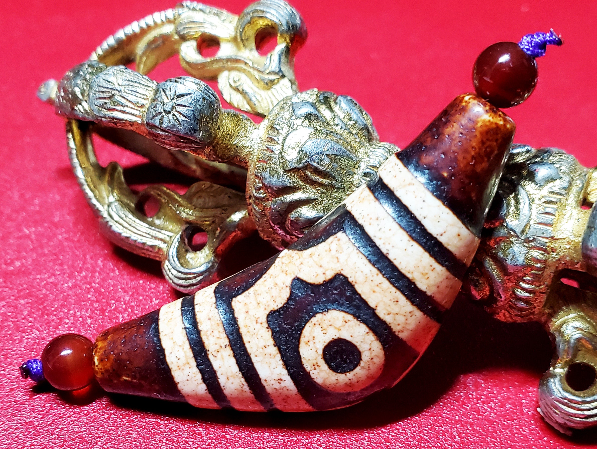 特価‼️高品質❗️西蔵上肯護摩供龍紋亀甲寿九眼