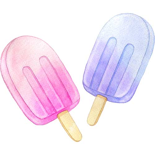 アイスキャンディの水彩イラスト | 水彩の挿し絵屋さん