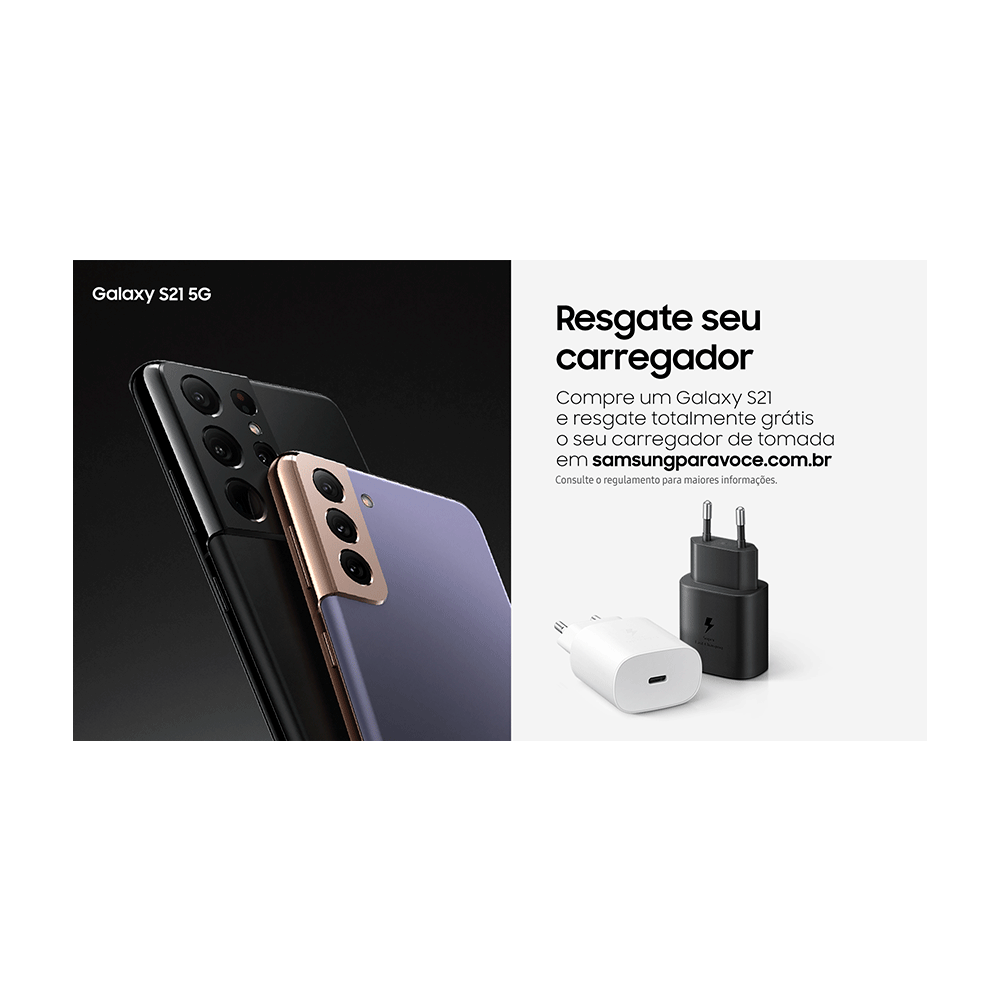 Smartphone Samsung Galaxy S21+ 128GB, Android 11, 5G, Câmera