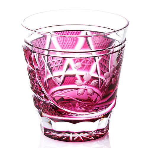 頌峰】薩摩切子 オールドロック「花やか」金赤 | 藤巻百貨店