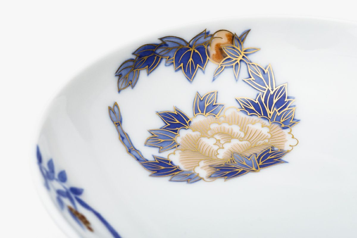 2060 深川製磁 染錦 花丸紋 鉢 金彩 2060 深川製磁 染錦 花丸紋 鉢