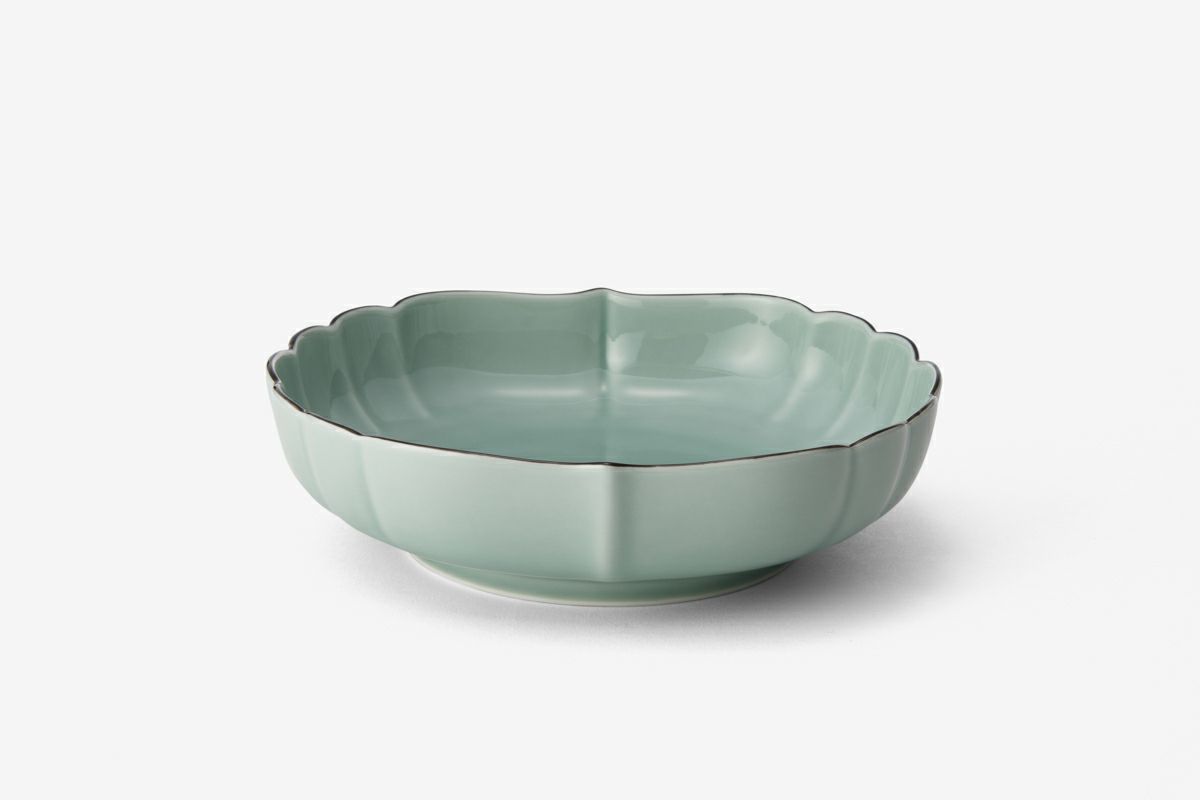 深川製磁 「百年庵」銘 青磁 竹形花立て 深川製磁 「百年庵」銘 青磁