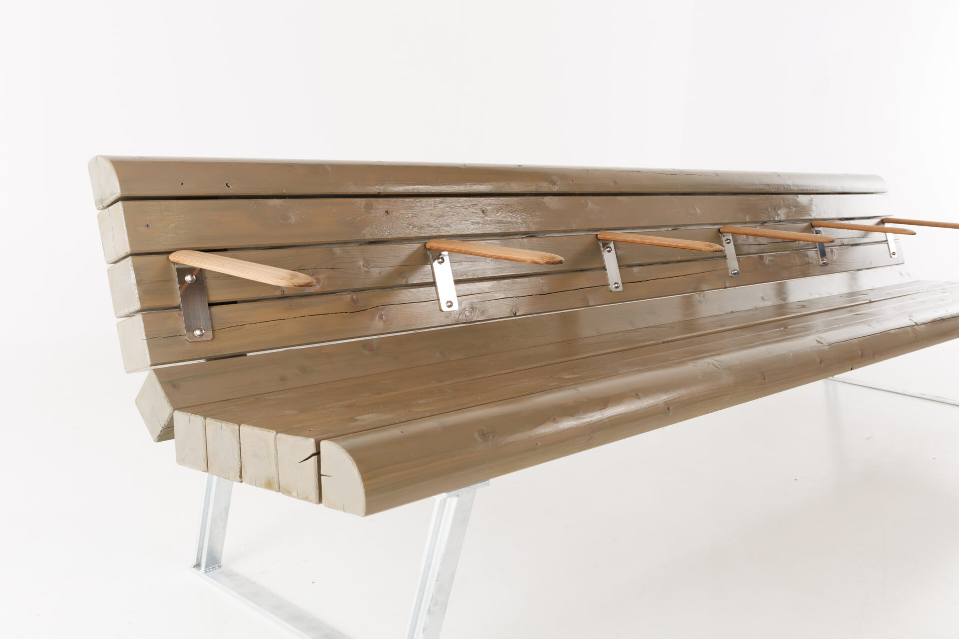 国産木材ロングベンチ JFLP-BE-3280 | 天然木材・角材ベンチ | ベンチ