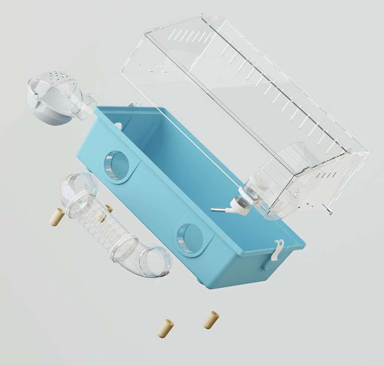 ハムスターケージ 超大型クリアハウジング ハムスターの城 アクリル