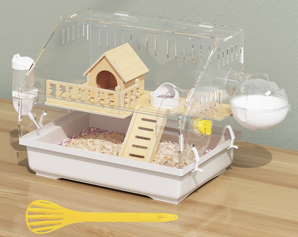 透明パネル付き天然木製ハムスターケージ 木製|ハムスターケージ専門