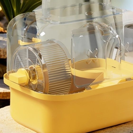 透明アクリル製ハムスターケージ回し車付き多機能飼育箱 アクリル