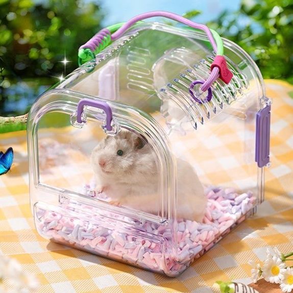 ハムスターケージ ハムスター透明お出かけ用ケージ プラスチック