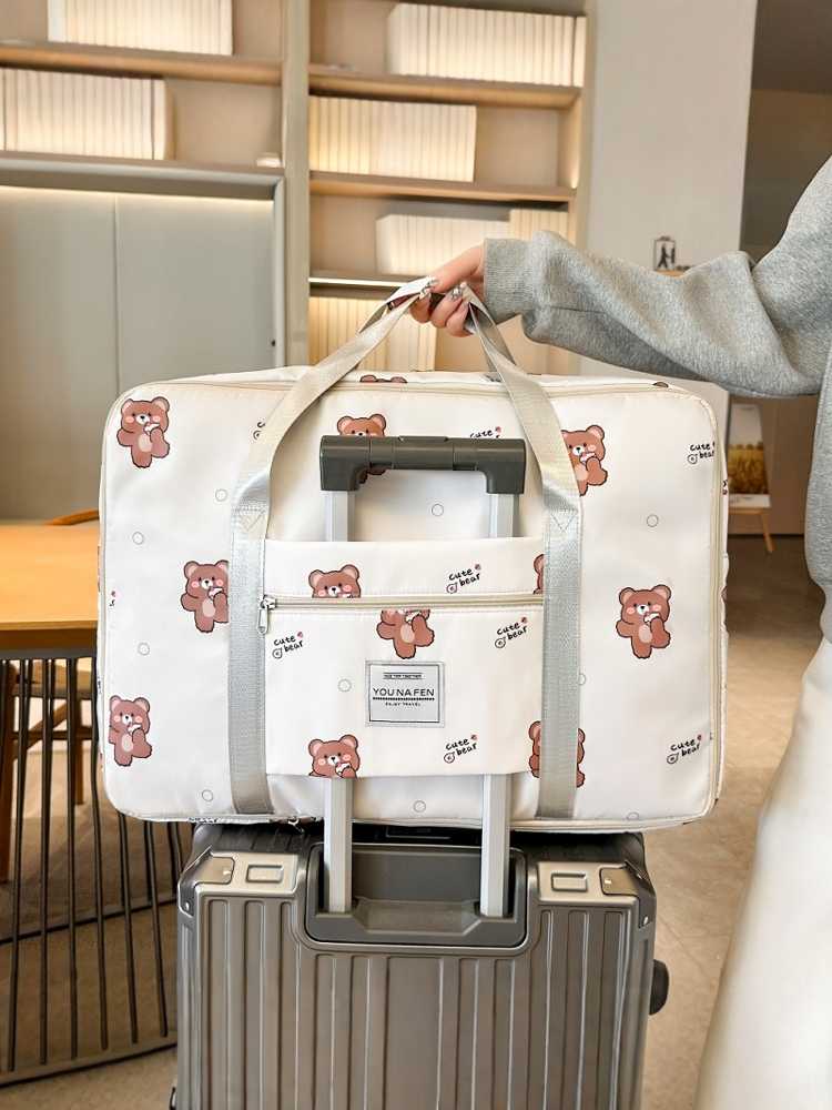 キャリーオンバッグ かわいい動物柄 旅行用ボストンバッグ ボストン
