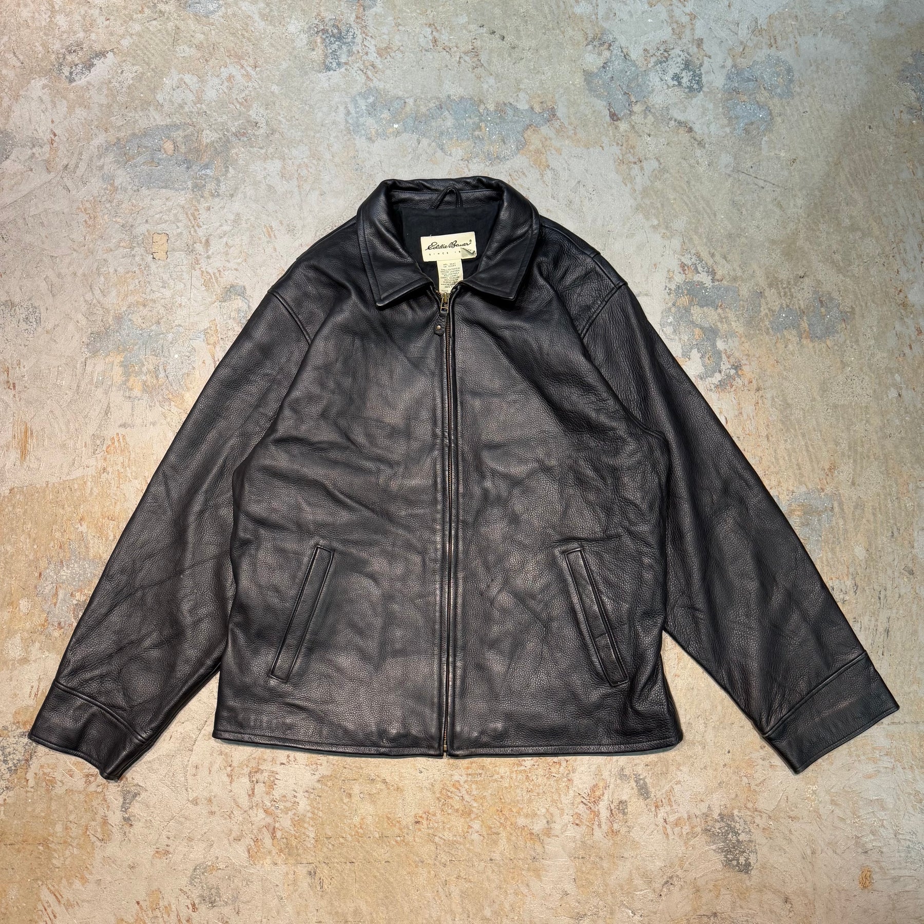 古着 90's EDDIE BAUER/ エディーバウアー/ ジップアップレザー