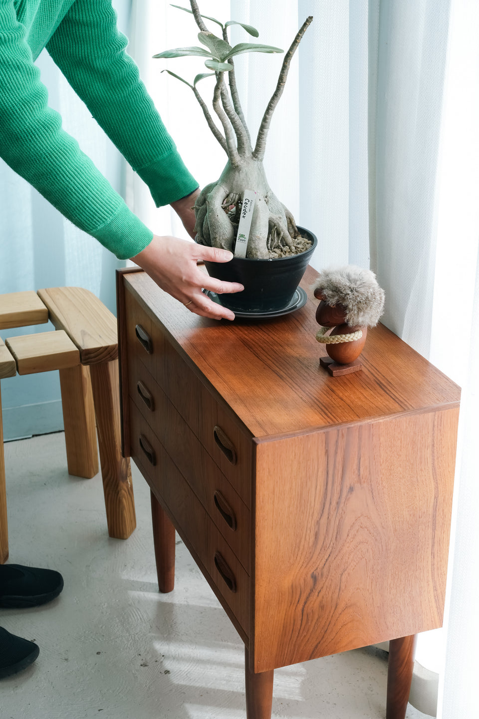 デンマークヴィンテージ スモールチェスト 3段 チーク材 北欧家具