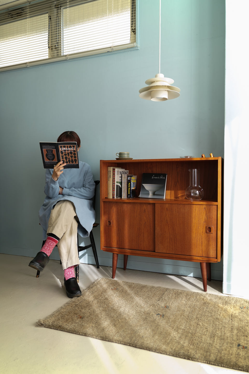 デンマークヴィンテージ キャビネットシェルフ 本棚 チーク材 北欧家具