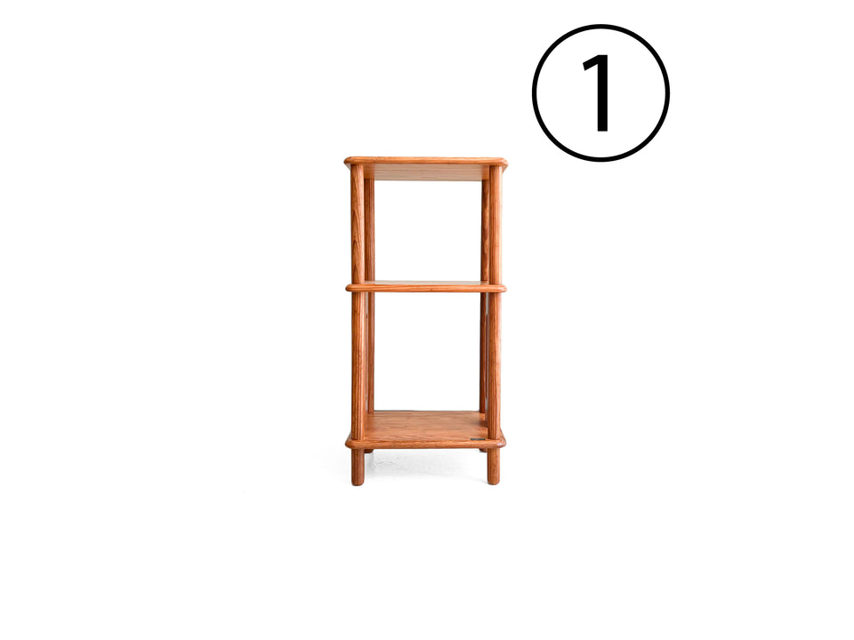 ナジコ 木製 コーナーラック 3段 インテリア 昭和レトロ 当時物