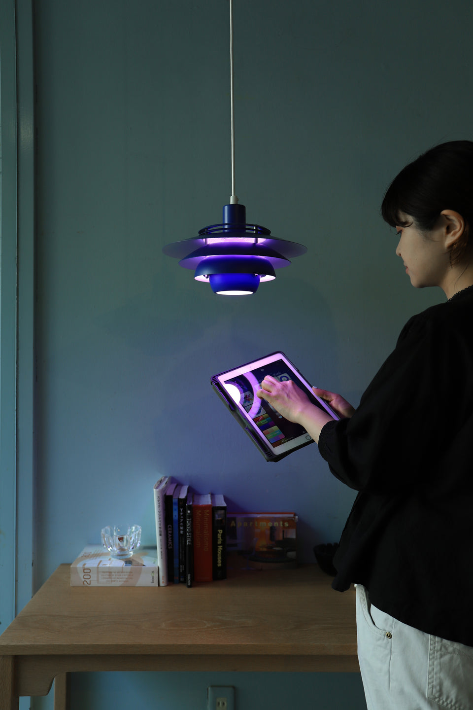 独70年代 Sölken-Leuchten ヴィンテージ・3灯ペンダントランプ 独70