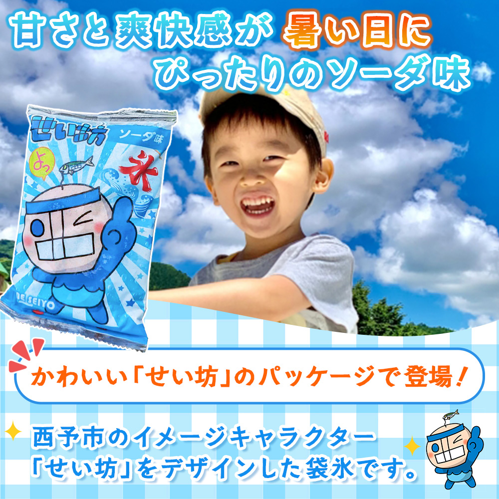 袋かき氷 ソーダ味 20袋入り せい坊オリジナルグッズ2点＞ かき氷
